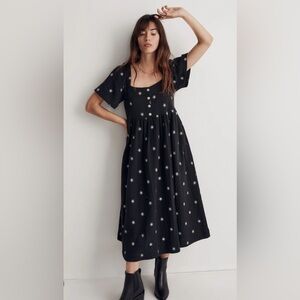 Madewell sundress with embroidered daisies